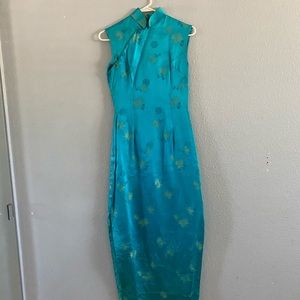 Teal Chinese dress